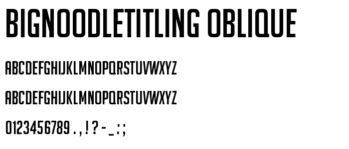BigNoodleTitling Oblique police